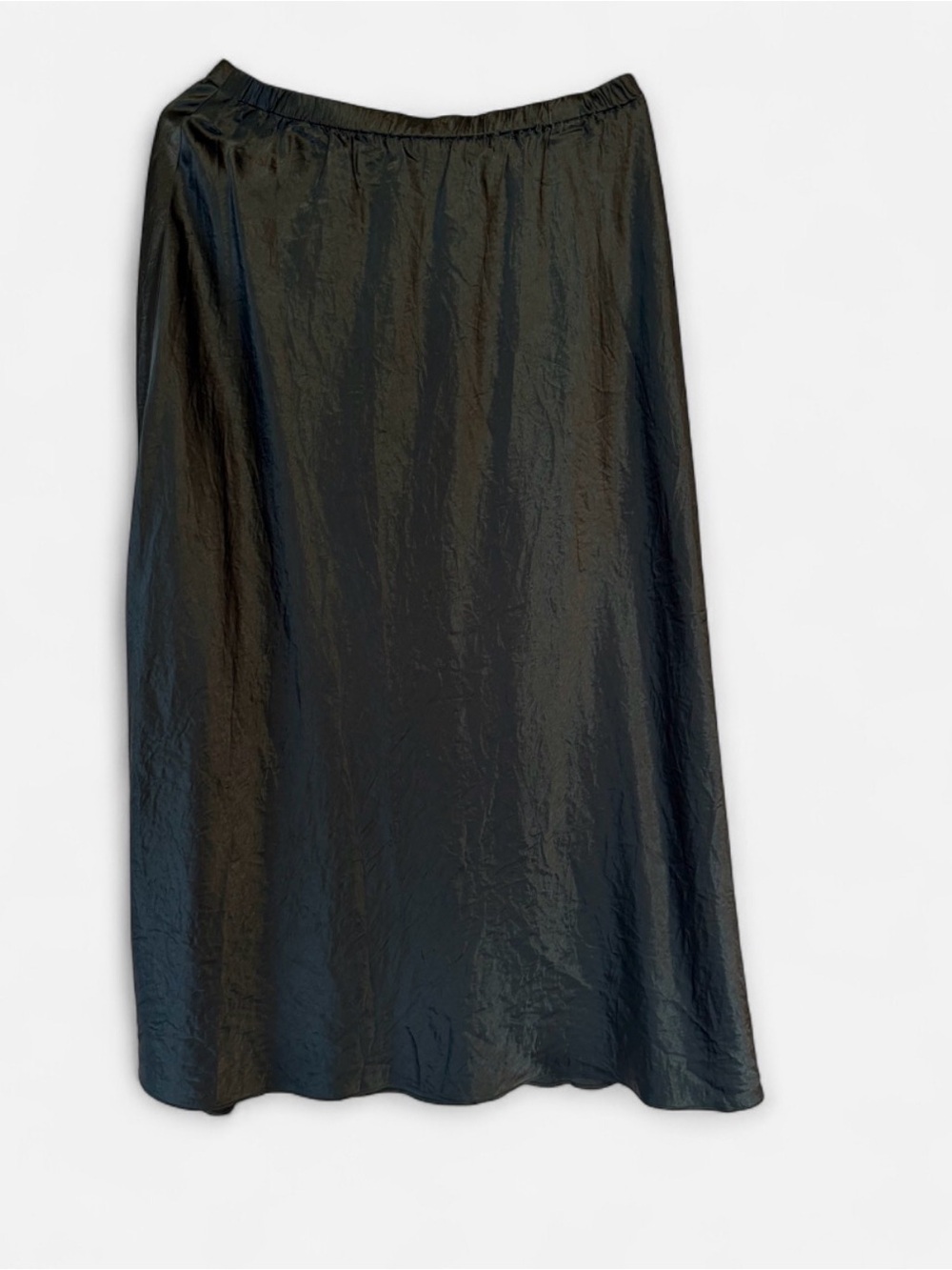Eileen Fisher Green Gray Naia Renew Acetate Maxi Skirt S